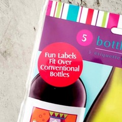 NEW Wine bottle labels novelty decorative New Years birthday party 9 stickers 