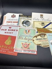 50 Vintage Original FRENCH LIQUOR LABEL COLLECTION 1920s-40s Bottle Labels LOT