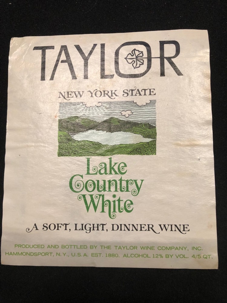 Taylor New York State Lake Country White, a soft, light, dinner wine