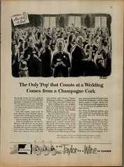 1956 Taylor Champion Wine People At Wedding Vintage Print Ad 3508