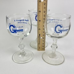 Vallejo Music Theater Pops Concert Wine Glasses 1979 Vallejo California Set Of 3
