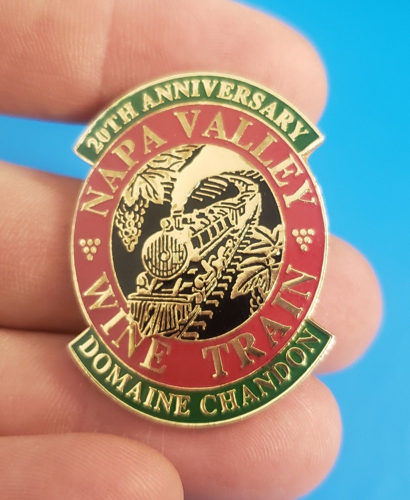 2009 Napa Valley Wine Train 20th Anniversary Lapel Pin Domaine Chandon