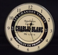 Chablis Blanc Les Grande Vignes. Produit De France Battery Wall Clock. Working