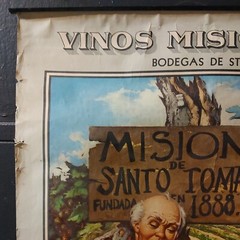 Vintage poster DRUNK FRIAR GROCERY STORE WINE MISION DE SANTO TOMAS LITHO MONK