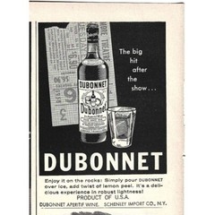 Dubonnet Aperitif Wine 1950s Vintage Print Ad