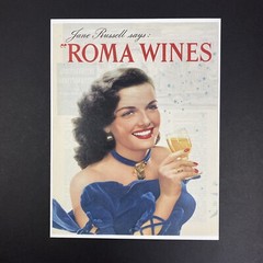 Vintage 40s Wine Print Ads Lot of 2 Jane Russell Roma Wines Italian Swiss Colony