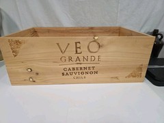 Veo Grande Cabernet Sauvignon Chile Wood Crate 12 Bottle 21 In By 12 In By 7 In
