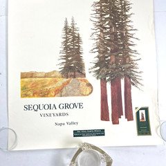 Sequoia Grove Vineyards Cabernet Vtg Poster 19×25 Napa Valley Watercolor Redwood
