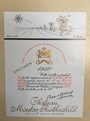 The 1950 Chateau Mouton Rothschild (Specimen) – Label By: Georges Arnulf