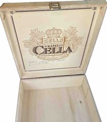 Vintage Fratelli Cella Italian Wine Wooden Box 1980&rsquo;s 3 BOTTLE CRATE STORAGE CRA