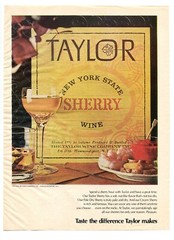 Taylor Wine Co. New York State Sherry Vintage 1972 Full-Page Magazine Ad
