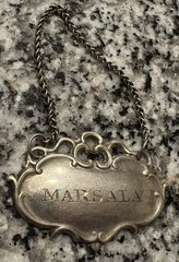 Antique Marsala Wine Bottle Tag Victorian Style Liquor Tag