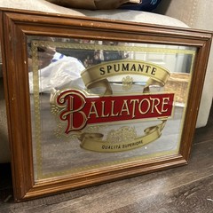 Vintage Ballatore Spumante Bar Advertising Mirror Sign
