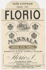 1930s Florio & Co Marsala Wine Label Italian Italy Banfi Products #DL