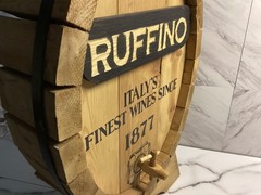 Wine Barrel SIGN Ruffino Italy&rsquo;s Finest wines since 1877 wooden So Cool, RARE