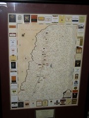 NAPA VALLEY CALIFORNIA CA FRAME MAP WINE WINERY VINEYARD TOUR PRINT ART BERINGER