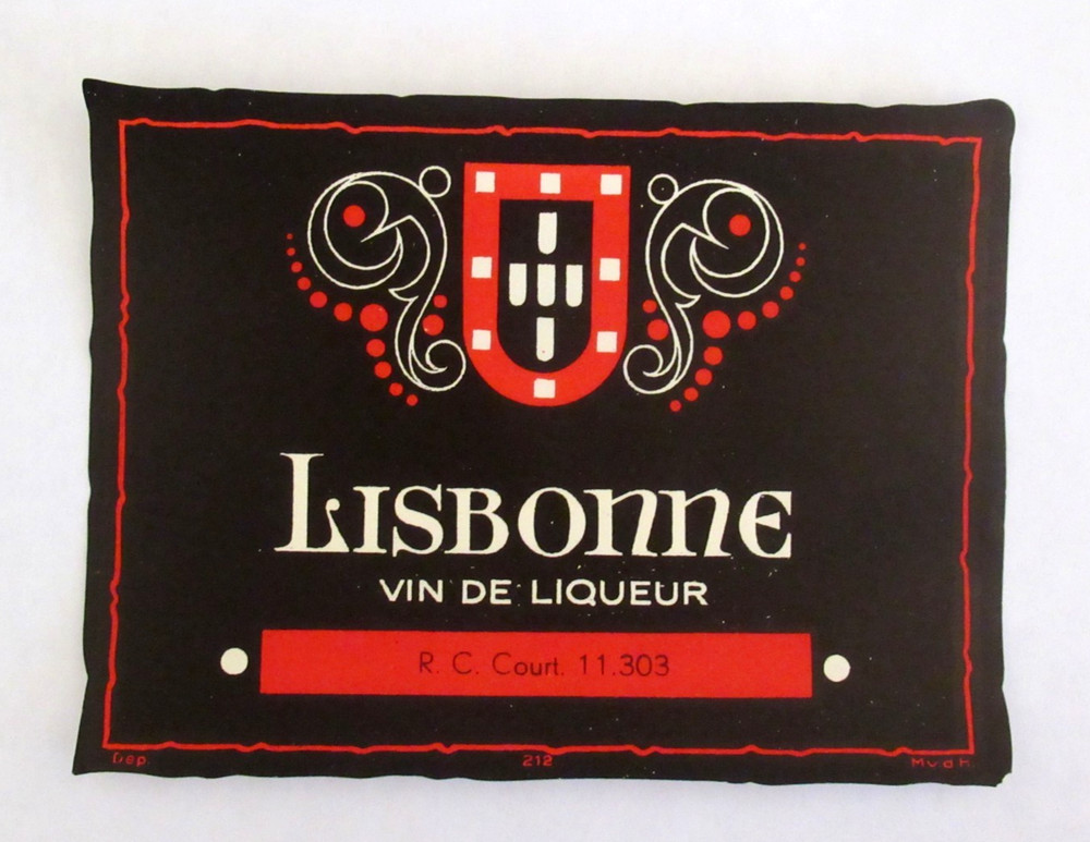 Vintage Lisbonne Vin de Liqueur Wine Label Portugal