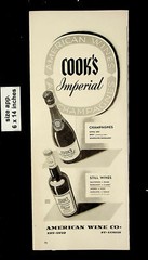 1941 American Wine Co Cook&rsquo;s Imperial Champagne Sherry Vintage Print Ad 22725