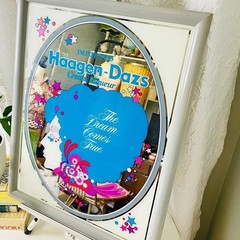 Vintage Haagen-Dazs Cream Liqueur Advertising Mirror, Peter Max Style Bar Decor
