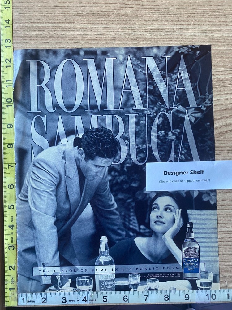 Romana Sambuca Alcohol Man & Woman 1991 Campaign Magazine Advertisement