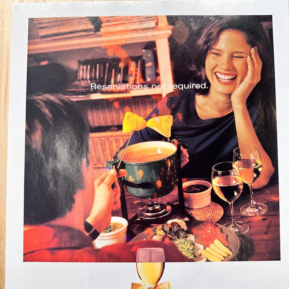 1998 Bordeaux Wine Fondue Dinner Vintage Print Ad Always A Propos Advert