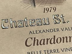 Mint 1979 Gold Chateau St Jean Chardonnay Napa Sonoma Wine Label Mini Poster