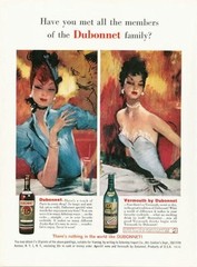 1959 Dubonnet Wine Vermouth PRINT AD
