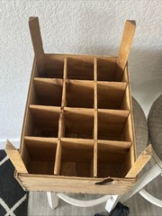 Vintage France Cruse Covered Wine Crate 12 Bottle 1967 pommard , Empty