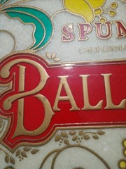 Ballatore Spumante California Sparkling Wine Stained Glass Sign