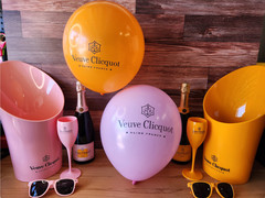Veuve Clicquot Balloons x 10 Mix of 5 Orange and 5 Pink Party
