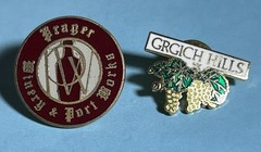 Prager Winery and Port Works & Grgich Hills 2 Enamel Pins