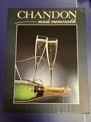 1980s Vintage Champagne Poster Art Domaine Chandon BRUT “Made Memorable”