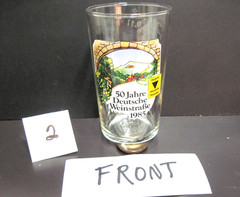 9 European souvenir wine tasting glasses 1970s to 1990s, all Vy Good, no damage