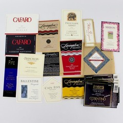 Lot of 32 Napa Valley California Fine Wine Labels 1987-2002 Unused