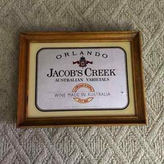 Orlando Jacob&rsquo;s Creek Sign Mirror Australian Wine Bar Mancave Advertising Framed