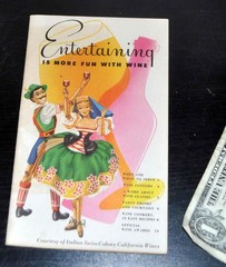 1960s ENTERTAINING IS MORE FUN WITH WINE Booklet from Italian Swiss Colony