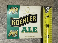 Vintage Koehler Ale Beer Paper Label Philadelphia PA Green