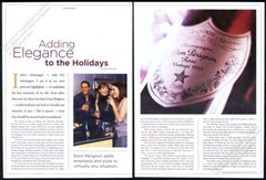2004 Dom Perignon Rose champagne 1995 bottle photo vintage print ad