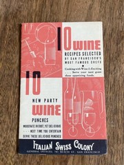 Vintage Italian Swiss Colony Recipe Book Brochure Wine San Francisco