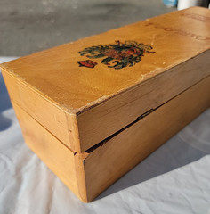 Vintage Pedro Domecq Carlos I Sherry Brandy Wine Wooden Box empty