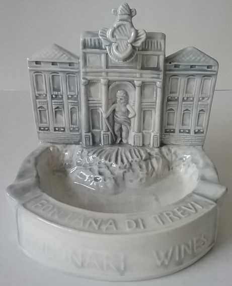 Folonari Wines 50s Promotional Bar Ceramic Trevi Fountian Italy L Zortea Bassano