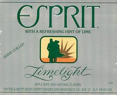 Esprit Winery Limelight San Francisco CA Hint of Lime 1970s 1980s Vtg Wine Label