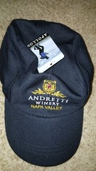 ANDRETTI WINERY- NAPA VALLEY HAT- NEW/TAGS-EMBROIDERED-ADJUSTABLE-BLACK