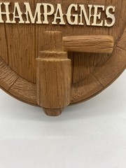 Vintage TAYLOR New York State WINES and CHAMPAGNES Barrel Bar Sign ManCave decor