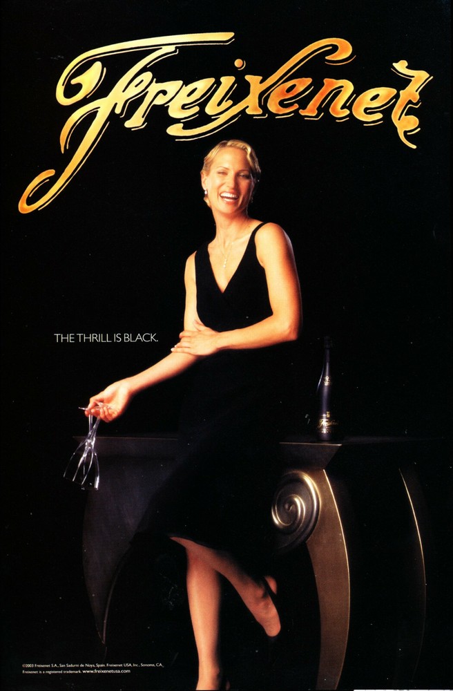 FREIXENET CHAMPAGNE AD #30 RARE 2003 OOP THE THRILL IS BLACK