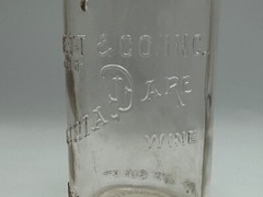 Vintage 12&Prime; Garrett Co. Virginia Dare Wine 4/5 Quart Glass Bottle, Nice