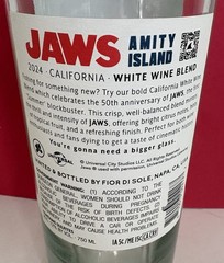 JAWS Amity Island Red & White Wine Bottles (2) – Empty 750ml – 50th Anniversary