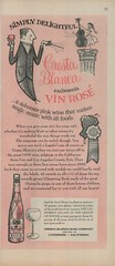 1955 Cresta Blanca California Vin Rose Wine Pink Wine Vintage Print Ad 1906