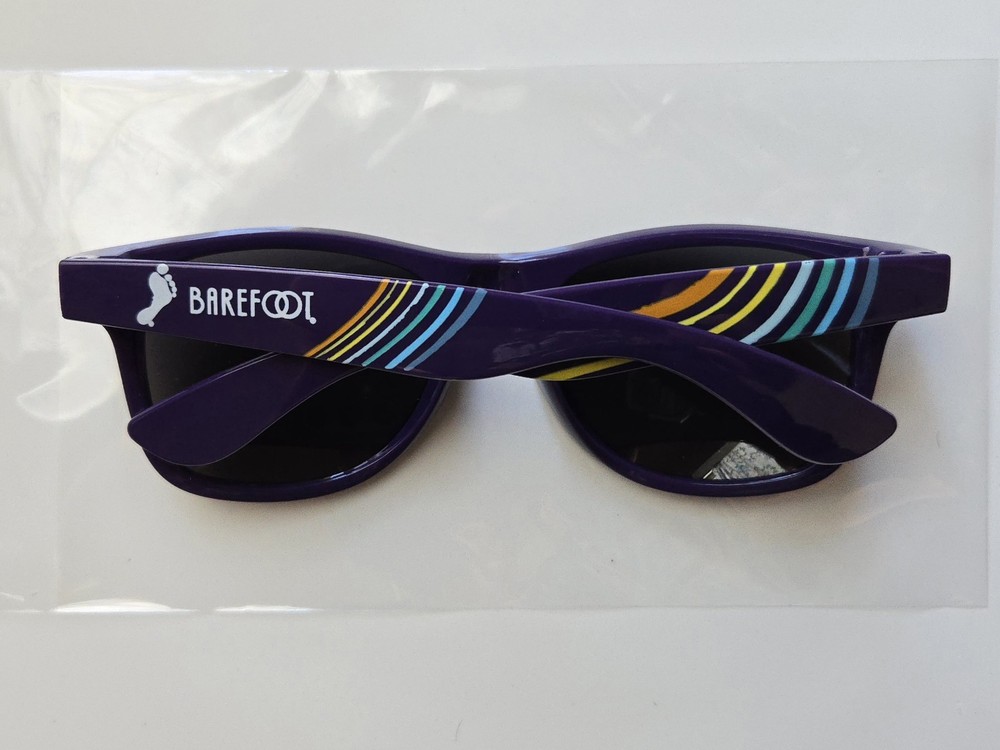 OFFICIAL NEW BAREFOOT PROMO SUNGLASSES NFL SPONSOR PRIDE PURPLE WAYFARER WINE