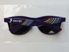 OFFICIAL NEW BAREFOOT PROMO SUNGLASSES NFL SPONSOR PRIDE PURPLE WAYFARER WINE
